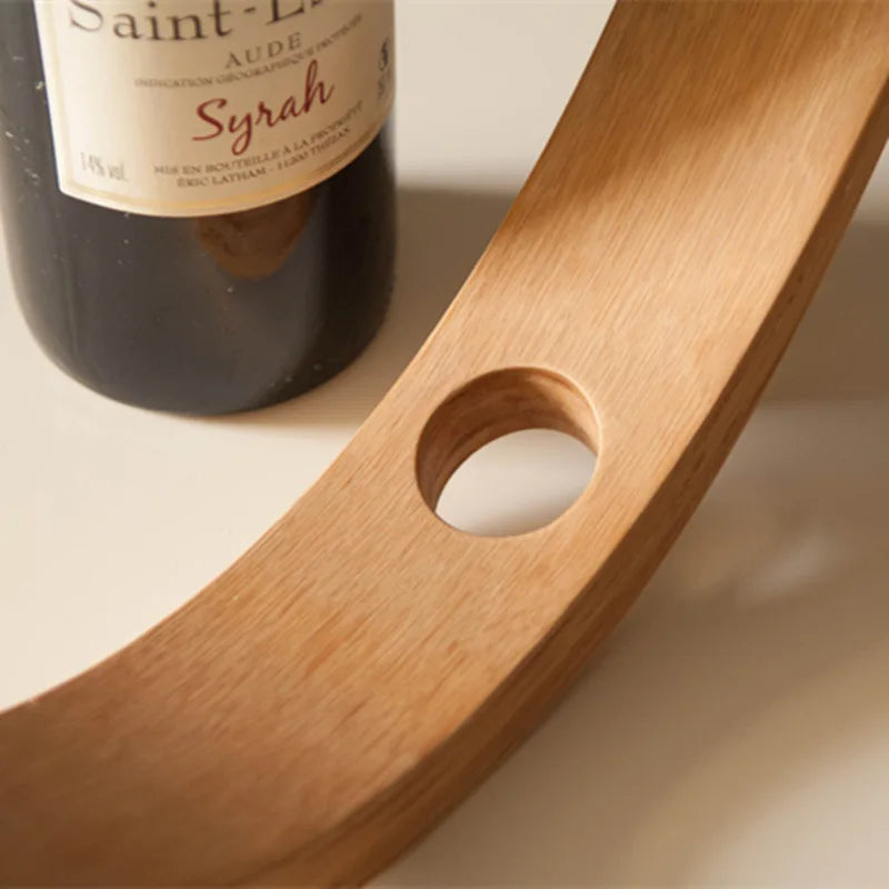 Porte-bouteille wood courbé